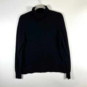 Pendleton Petite XL Black Turtleneck Sweater 70% Merino Wool 30% Cashmere